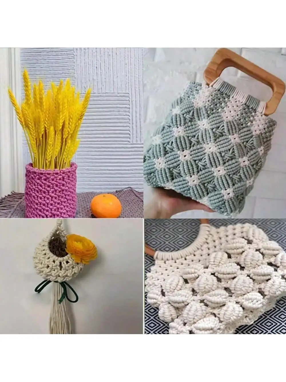 10Meters Macrame Cord Rope String Natural Cotton Macrame Twisted Twine Braided Crafts Handwork DIY Home Textile Christmas