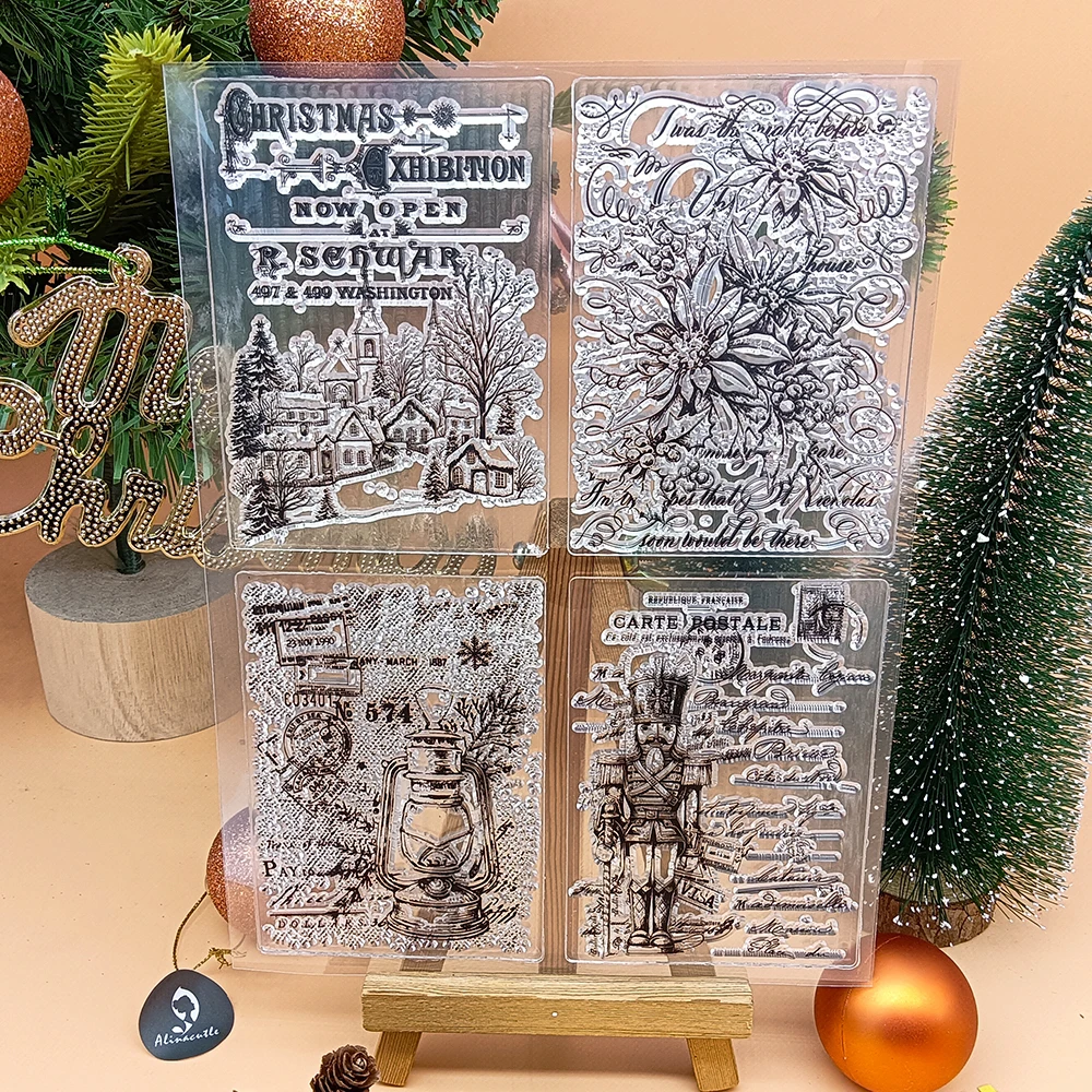 Merry Christmas Clear Stamp, Silicone Transparent Stamps for Paper Craft Handmade Card Making DIY Greeting Cards Scrapbooking