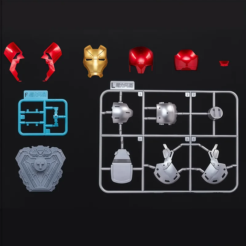 MORSTORM Tony Stark Iron Man Helmet MK7 MK15 MK46 MK85 MK42 MK21 MK 16 Anime Figure Model Assembly Toys Blind Box Christmas Gift