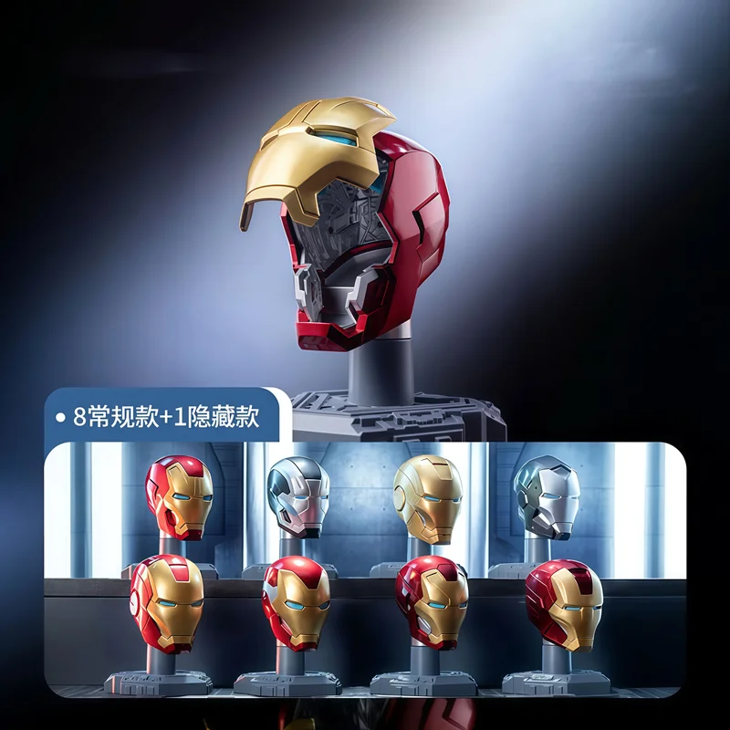 MORSTORM Tony Stark Iron Man Helmet MK7 MK15 MK46 MK85 MK42 MK21 MK 16 Anime Figure Model Assembly Toys Blind Box Christmas Gift