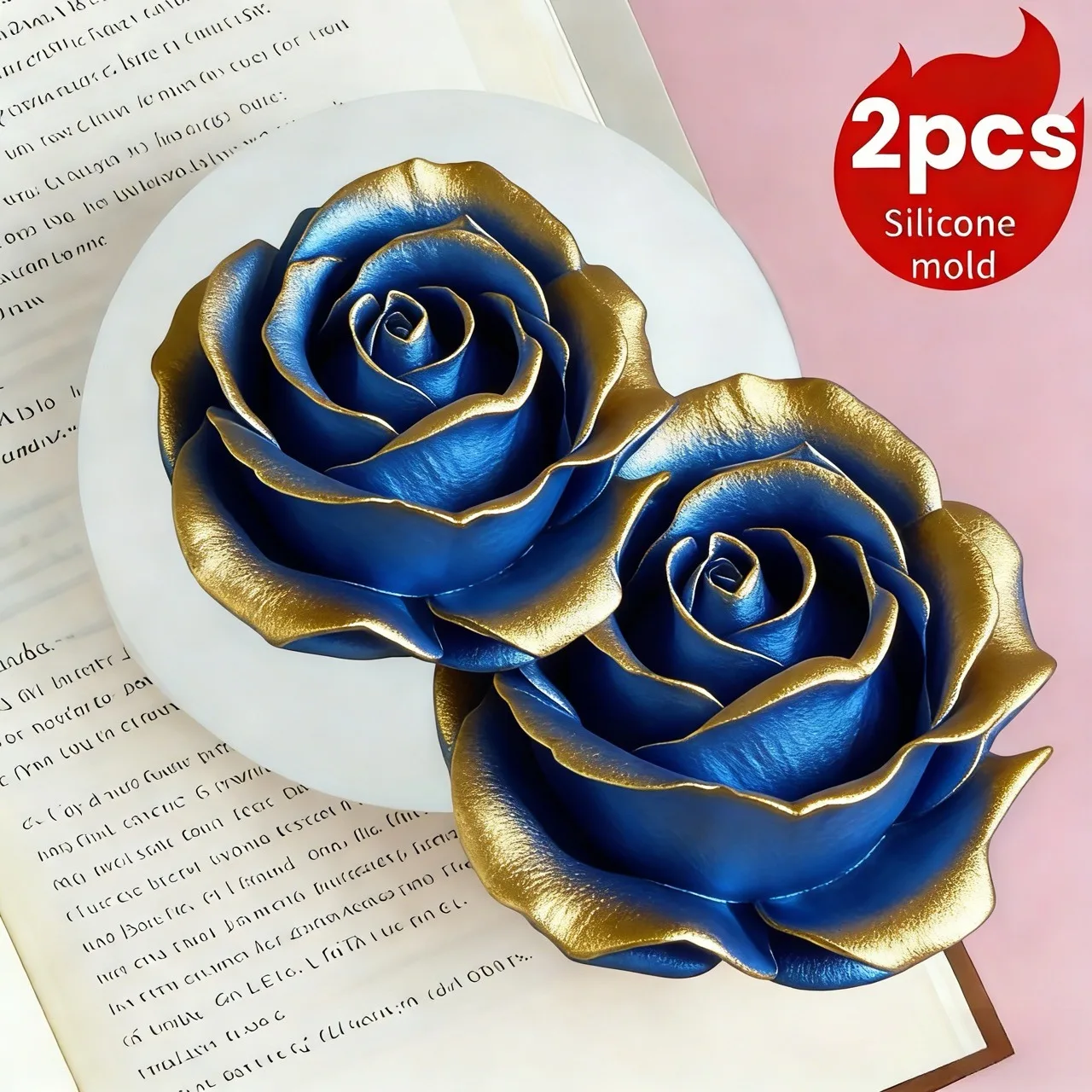 Lotus Flower Silicone Mold,For Resin Crafting - Suitable for Candles、DIY Crafts、Valentine's Day、Mother's Day、Christmas Decoratio