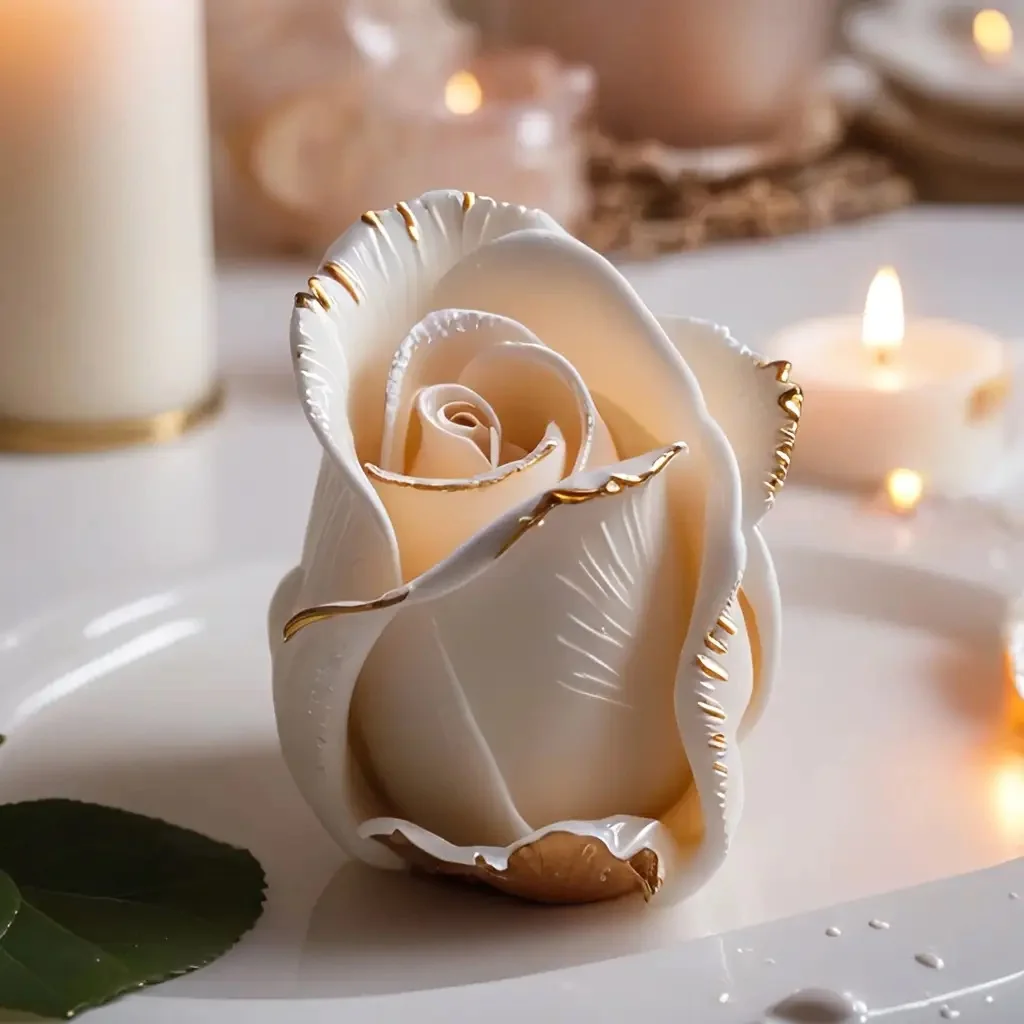 Lotus Flower Silicone Mold,For Resin Crafting - Suitable for Candles、DIY Crafts、Valentine's Day、Mother's Day、Christmas Decoratio