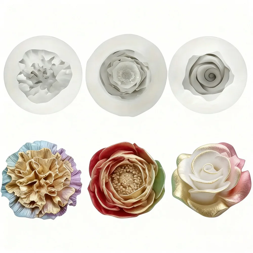 Lotus Flower Silicone Mold,For Resin Crafting - Suitable for Candles、DIY Crafts、Valentine's Day、Mother's Day、Christmas Decoratio