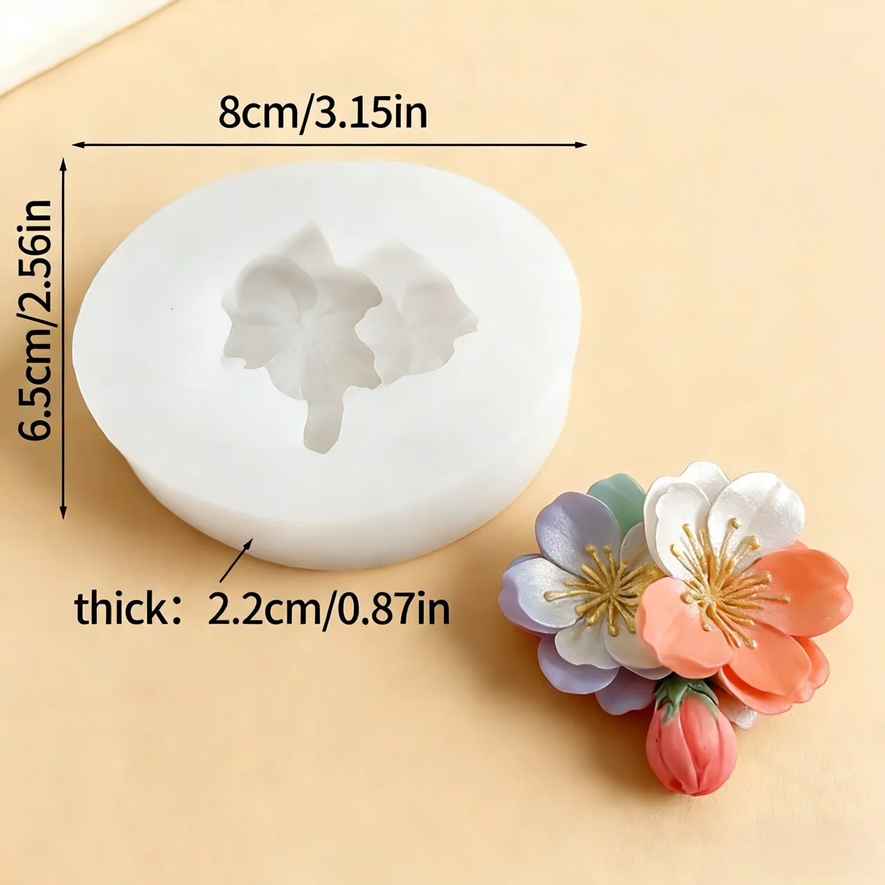 Lotus Flower Silicone Mold,For Resin Crafting - Suitable for Candles、DIY Crafts、Valentine's Day、Mother's Day、Christmas Decoratio