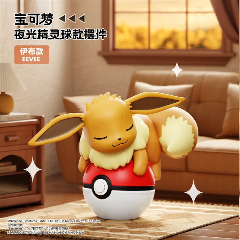 Authentic Pokémon Night Light Handmade Pikachu Squirtle Bulbasaur Cartoon Doll Desktop Ornament Children's Toys Christmas Gift