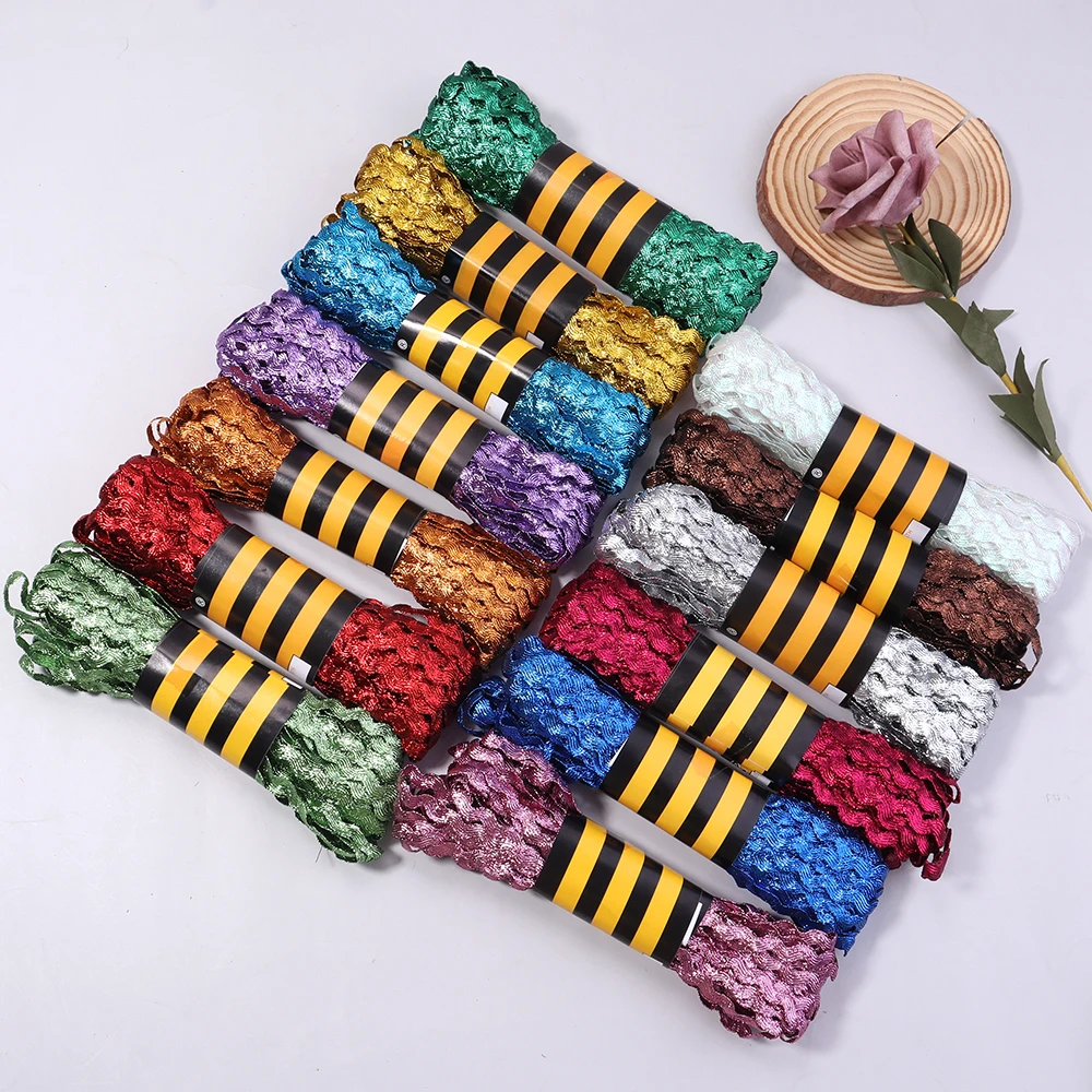 15yards/Lot 5mm Zig Zag Ribbons Polyester Ribbon DIY Handmade Material For Wedding Party Christmas Decor Bow Ribbon