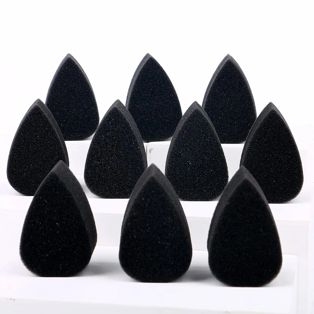 10/20Pcs Black Petal Face Painting Sponges or Thumb Covers, High Density Foam for Halloween Christmas Body Art Makeup Supplies