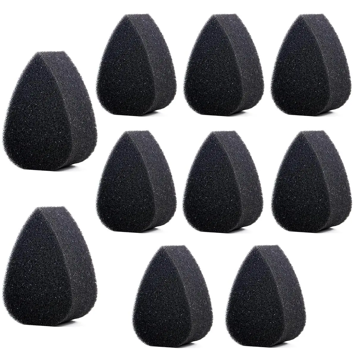 10/20Pcs Black Petal Face Painting Sponges or Thumb Covers, High Density Foam for Halloween Christmas Body Art Makeup Supplies