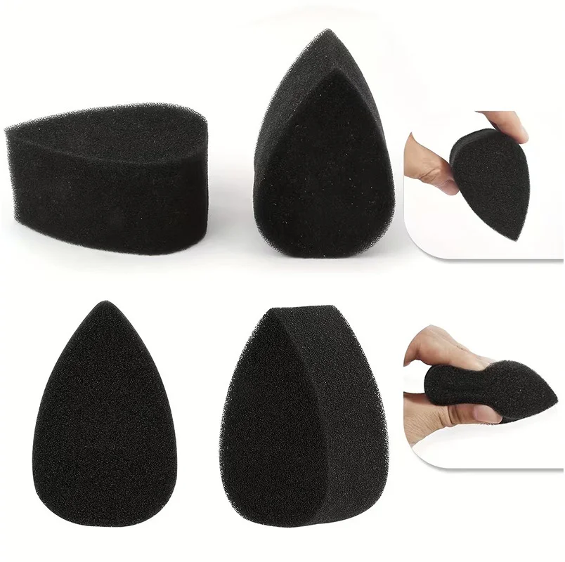 10/20Pcs Black Petal Face Painting Sponges or Thumb Covers, High Density Foam for Halloween Christmas Body Art Makeup Supplies