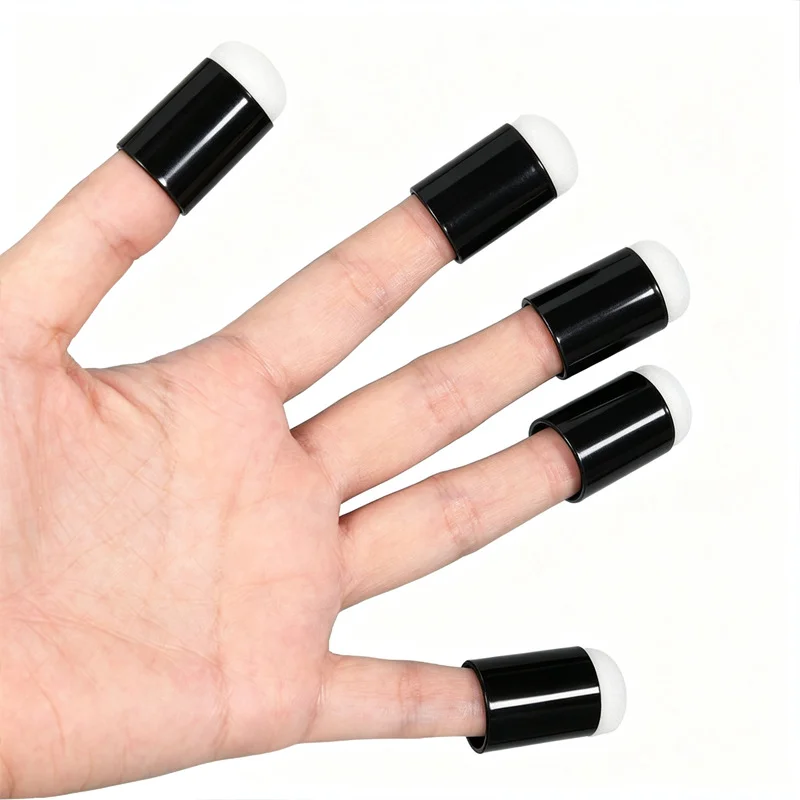 10/20Pcs Black Petal Face Painting Sponges or Thumb Covers, High Density Foam for Halloween Christmas Body Art Makeup Supplies