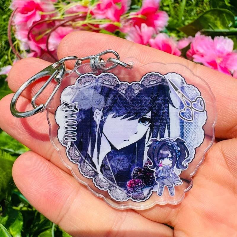 Game Anime Needy Streamer Overload Omgkawaiiangel Ame Cosplay Costume Key Chains Acrylic Keychain Pendant Christmas Gifts