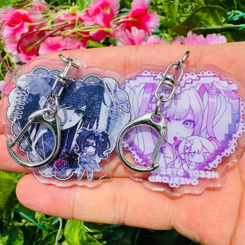 Game Anime Needy Streamer Overload Omgkawaiiangel Ame Cosplay Costume Key Chains Acrylic Keychain Pendant Christmas Gifts