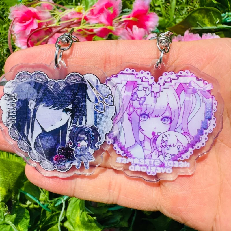 Game Anime Needy Streamer Overload Omgkawaiiangel Ame Cosplay Costume Key Chains Acrylic Keychain Pendant Christmas Gifts