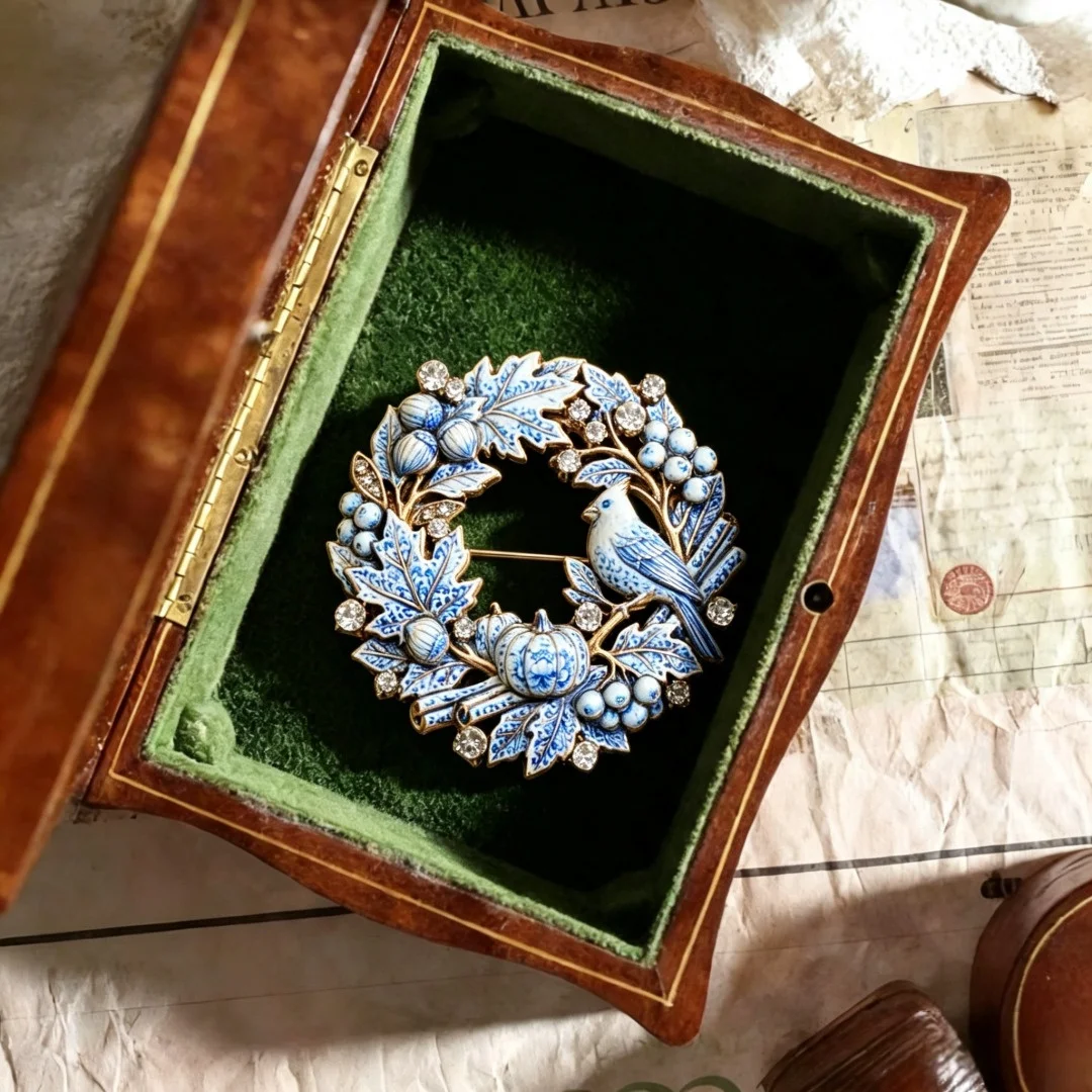 Christmas Wreath, Whale, Reindeer, Pumpkin, and Bear-Themed Brooches for Men and Women—Holiday Party Outfit Accessories
