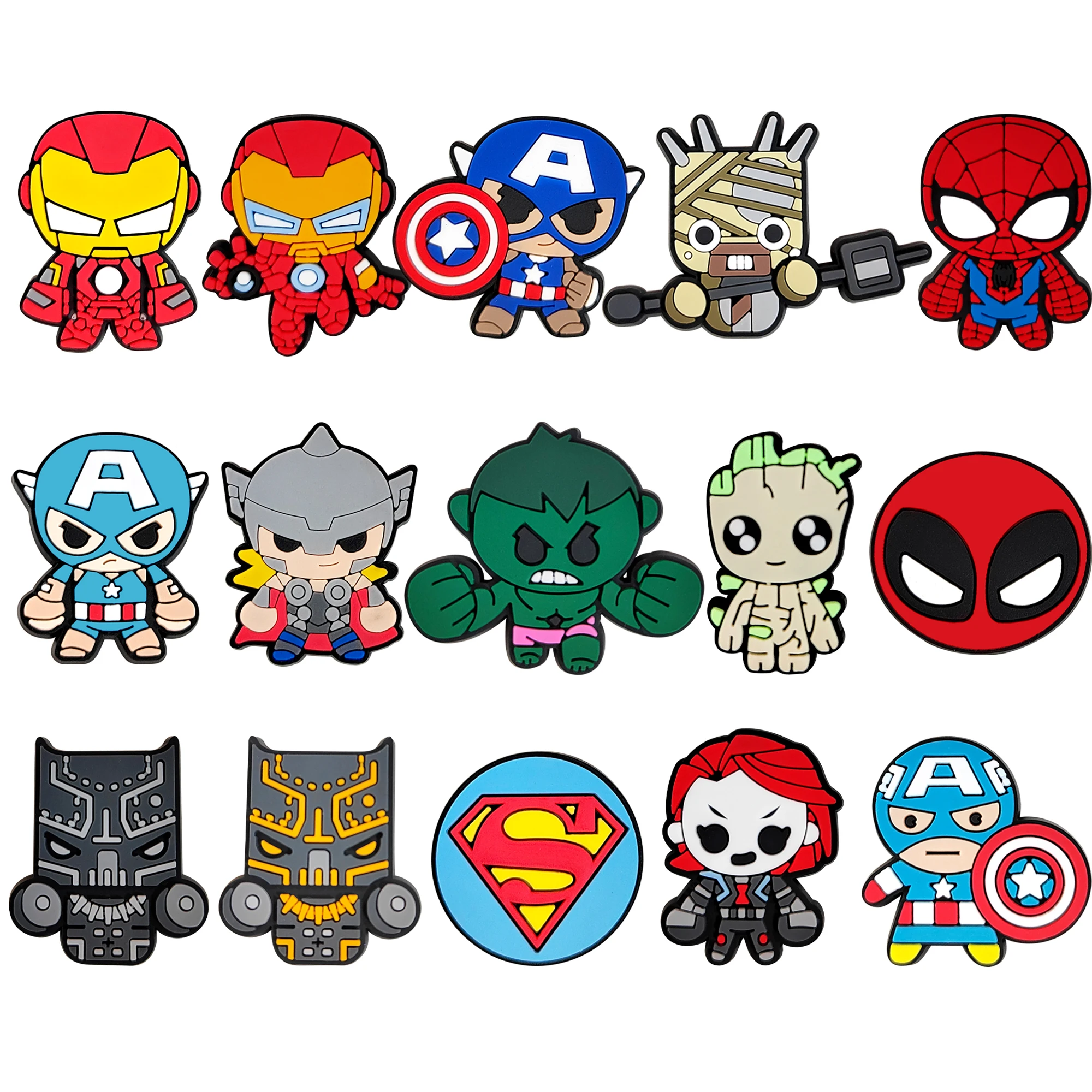 7-100Pcs Hot Toys Cartoon Series Shoe Charms For Slides Clog Sandals Shoes Decorations Accessories For Christmas Birthday Gifts