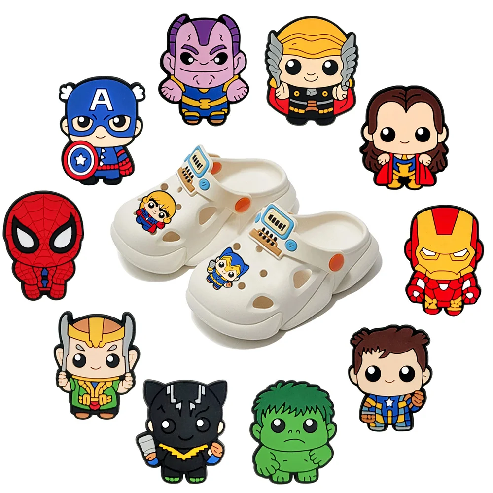 7-100Pcs Hot Toys Cartoon Series Shoe Charms For Slides Clog Sandals Shoes Decorations Accessories For Christmas Birthday Gifts