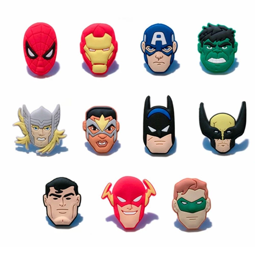7-100Pcs Hot Toys Cartoon Series Shoe Charms For Slides Clog Sandals Shoes Decorations Accessories For Christmas Birthday Gifts