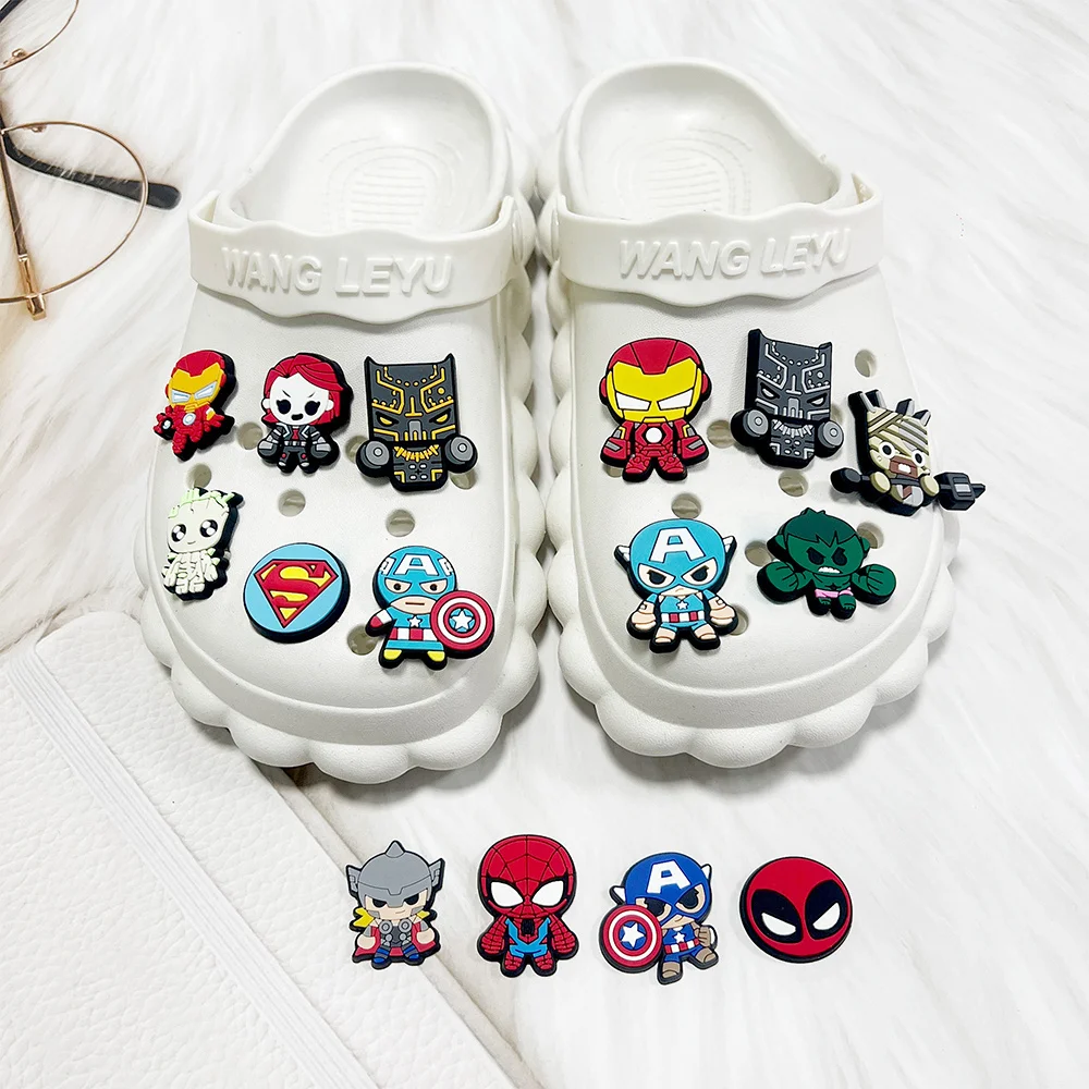 7-100Pcs Hot Toys Cartoon Series Shoe Charms For Slides Clog Sandals Shoes Decorations Accessories For Christmas Birthday Gifts
