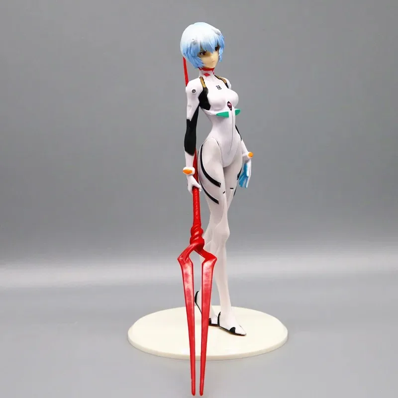 23cm Rei Ayanami Action Figure with Spear of Longinus EVA Neon Genesis Evangelion Anime Collectible Model Toy Gift for Fans
