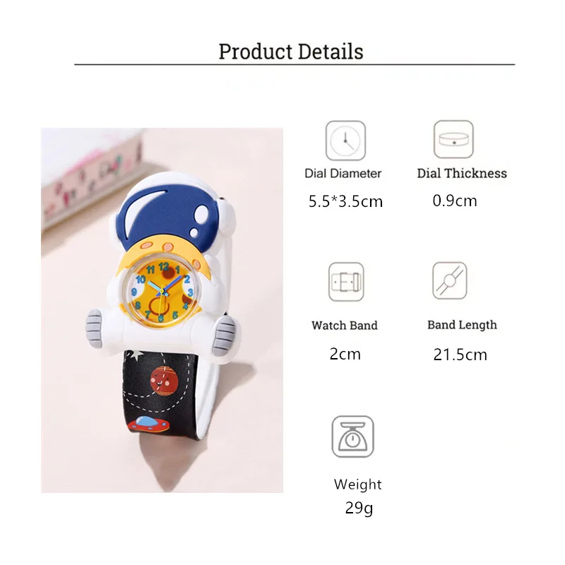 Cartoon Dinosaur Unicorn Shark Toys Children Watches Colorful Slap Printed Strap Kids Watch Girl Boy Christmas Party Gift Clock