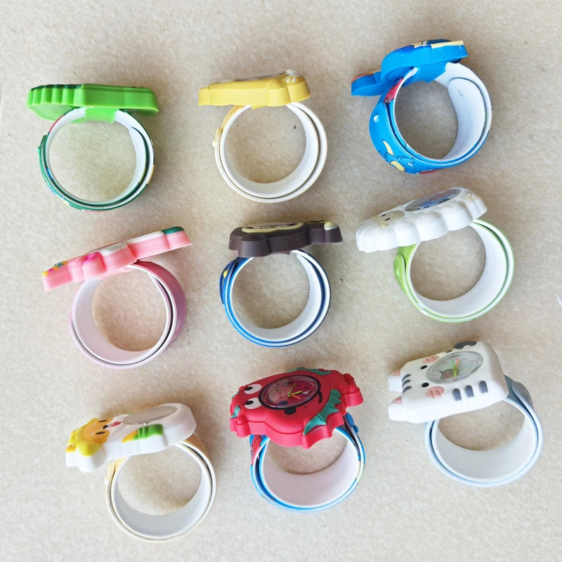 Cartoon Dinosaur Unicorn Shark Toys Children Watches Colorful Slap Printed Strap Kids Watch Girl Boy Christmas Party Gift Clock