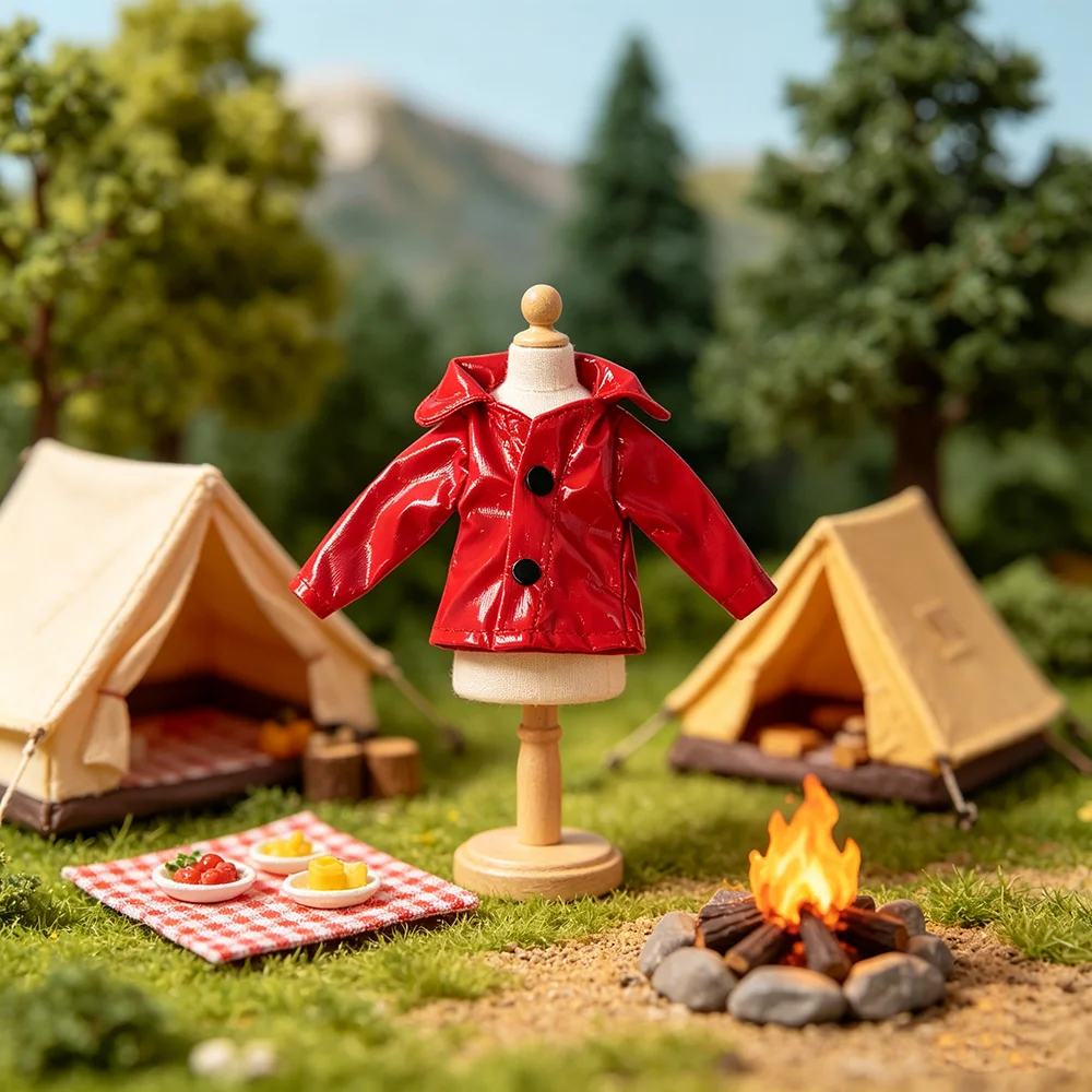 30CM Christmas Doll Fashion Leather Coat Doll Handsome Fashion Eye Catching Dressing Suitable for 30CM Christmas Doll