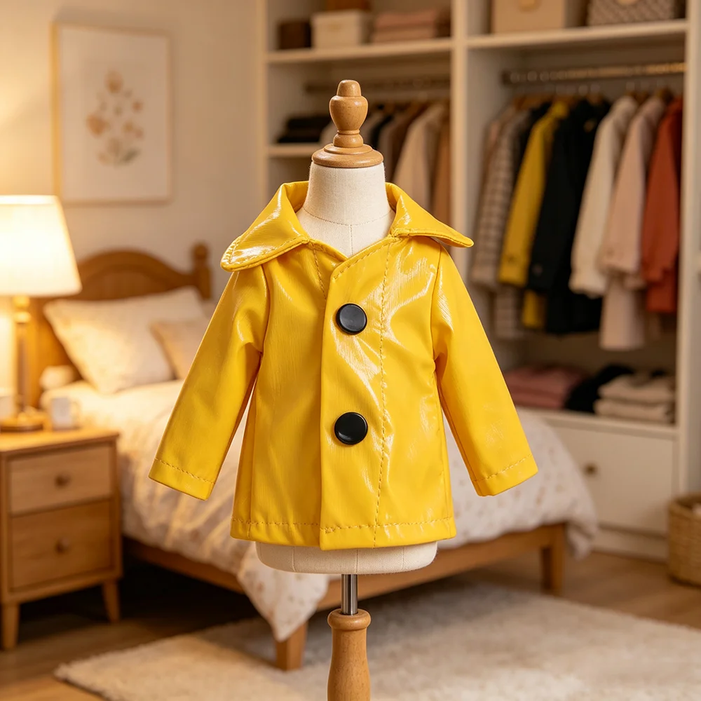 30CM Christmas Doll Fashion Leather Coat Doll Handsome Fashion Eye Catching Dressing Suitable for 30CM Christmas Doll