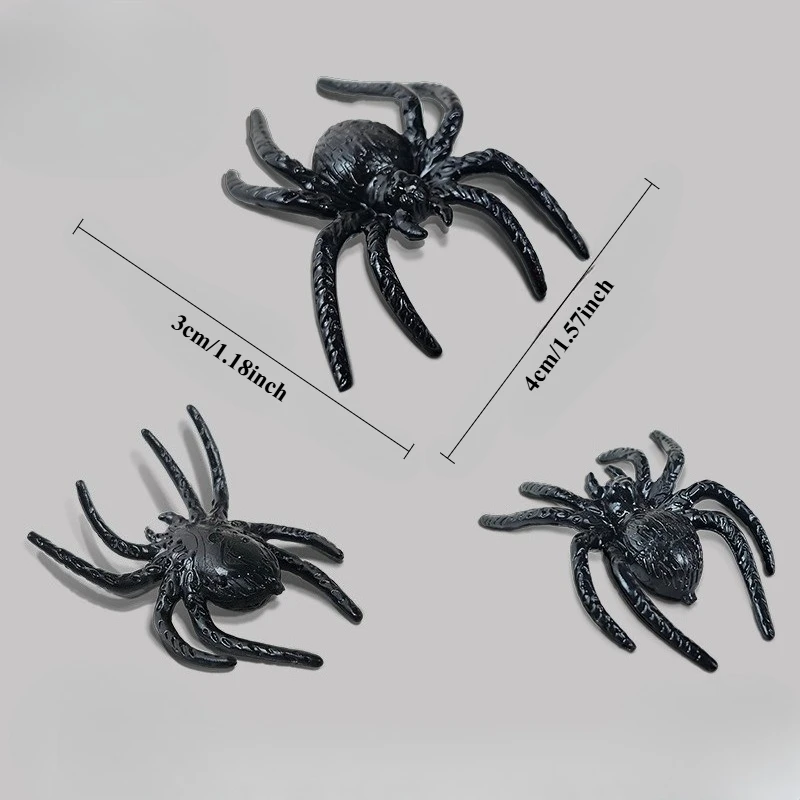 10pcs, Halloween Decorations, Prank, Small and Interesting Realistic Plastic Spider Prank Props,Christmas, Halloween Photo Props