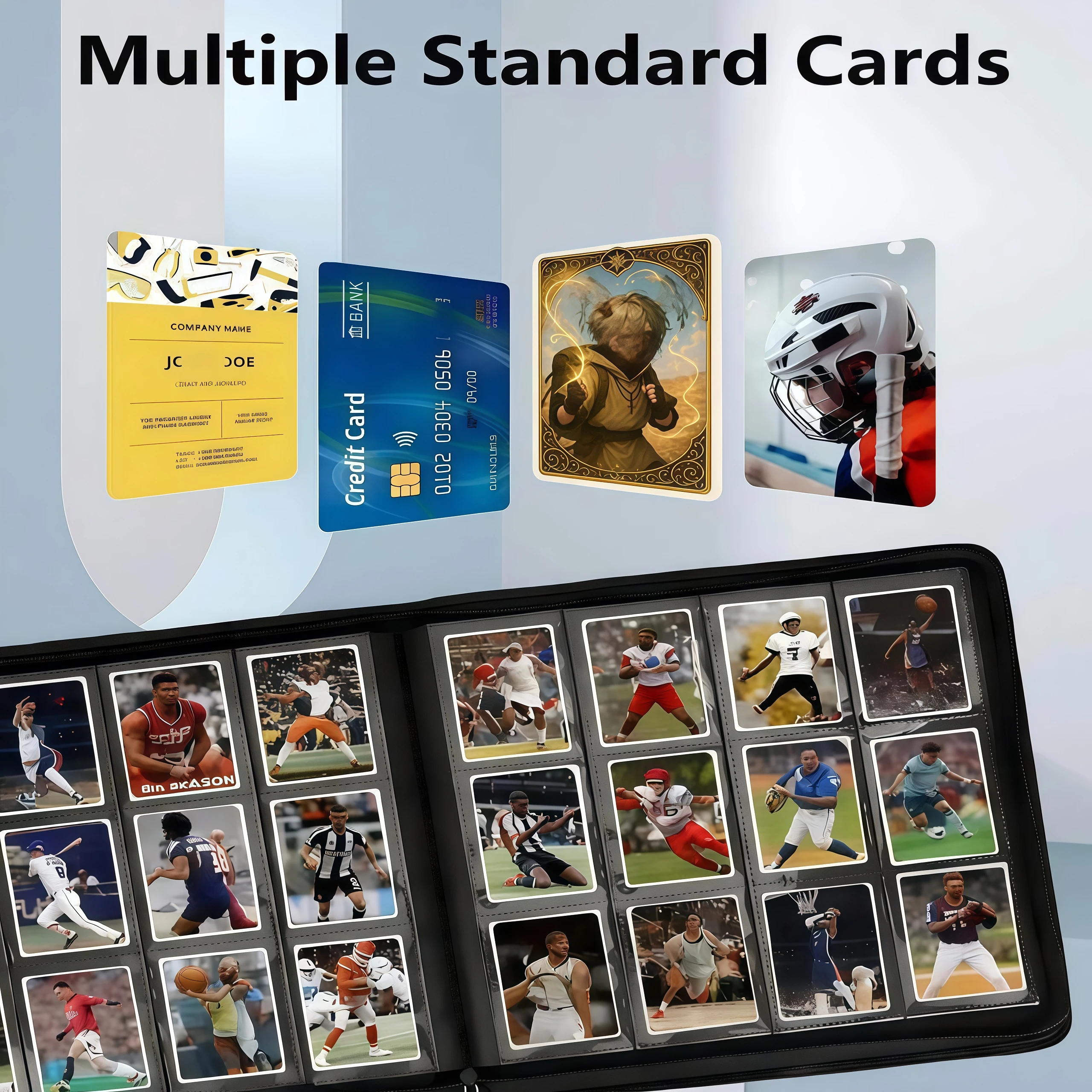 Premium Business Trading Card Binder with 12 Pockets, TCG Binder, with 480 Side-Loading Pockets, Trading Card Album suitable for MTG, Yugioh, Baseball, Football cards, perfect for boys, girls, and card enthusiasts, Thanksgiving gift, Christmas gift