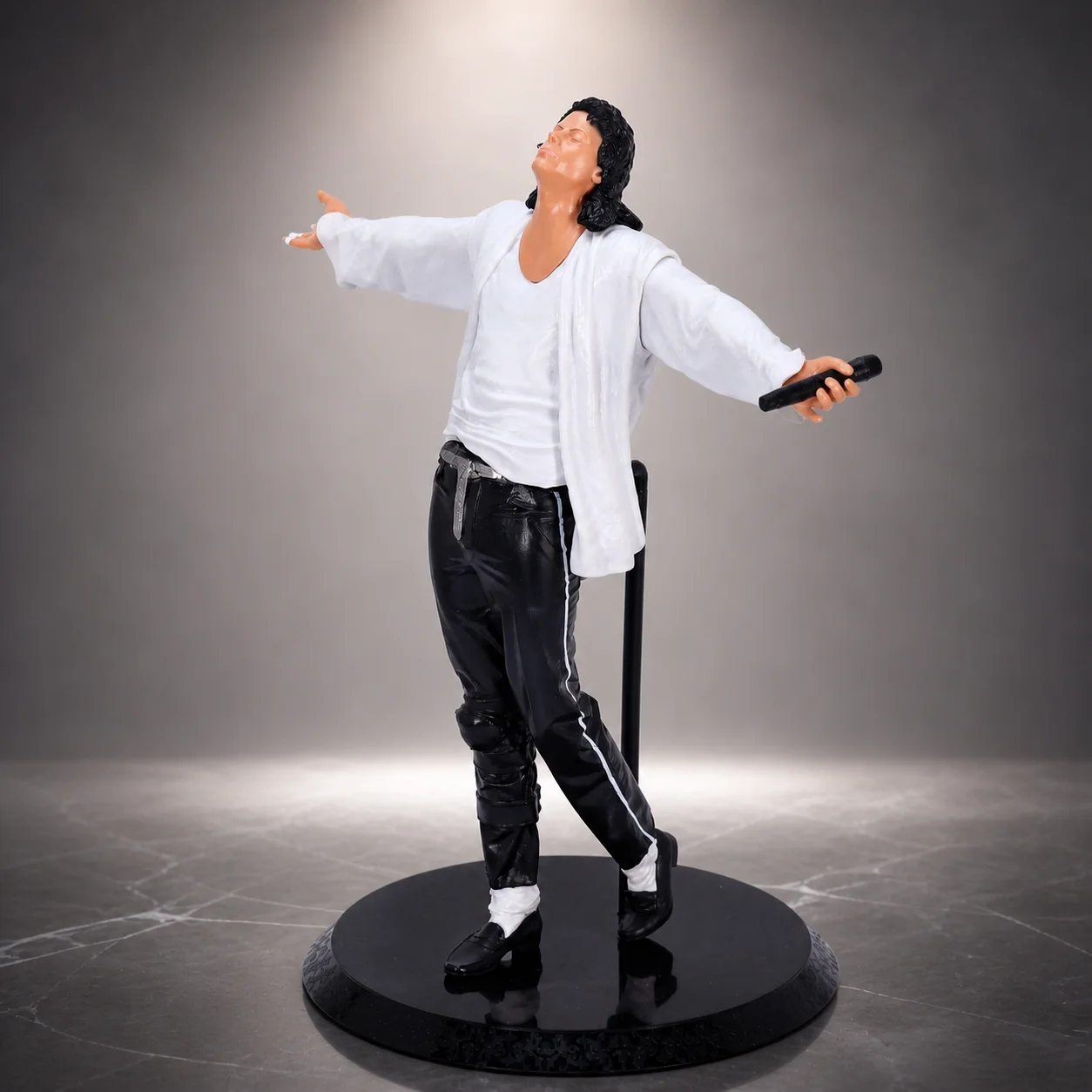 Michael Jackson Smooth Criminal Lean Open Arms Anime Action Figure Model Statue Desktop Ornament Collectible Small Gift Halloween Christmas Valentine's Day Gift Decoration
