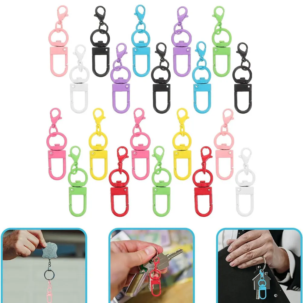 5/10/20pcs Multi color Lobster Buckle Hook Keychain,DIY Jewelry Making Accessories,Christmas,Valentine's Day,Thanksgiving Gifts