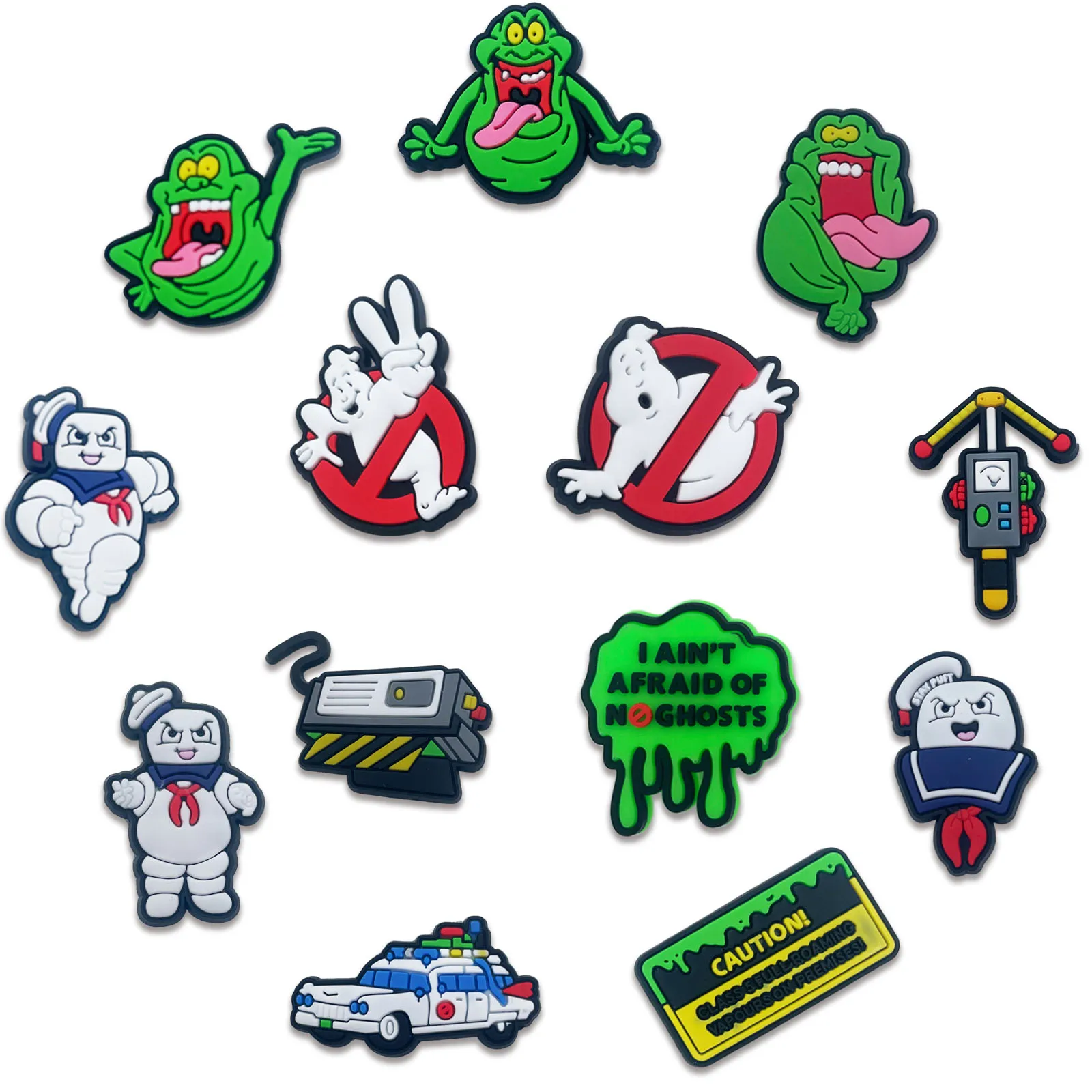 13Pcs Ghost Series Shoe Charms For Slides Sandals, PVC Shoe Decorations Accessories For Christmas Birthday Gift