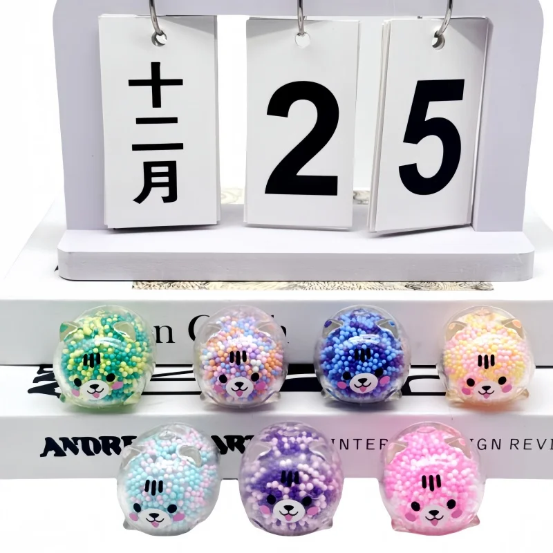 3PC Mini Bear Vent Ball Squeeze Decompressions Toy Bubble Bear Ball Stress Relief Toy Birthday Entertainment Christmas Gifts