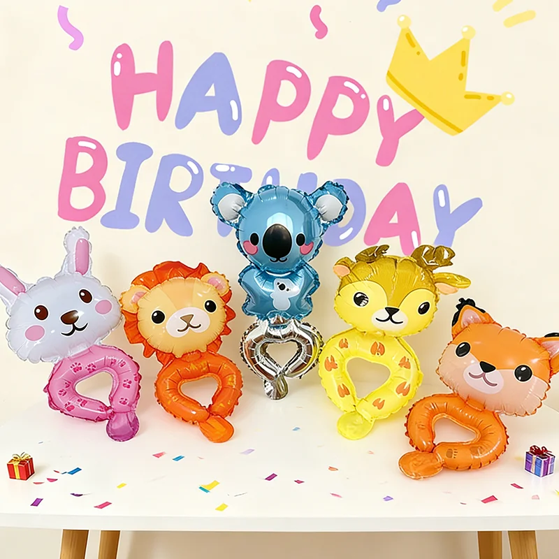 30 Animal-Shaped Wrist Balloons, Birthday Decoration Balloons, Party Decoration Balloons, Halloween Decorations, Christmas Decorations, Event Decoration Balloons, Cute Cartoon Toy Balloons, Birthday Gifts, Various Cartoon Animal Designs