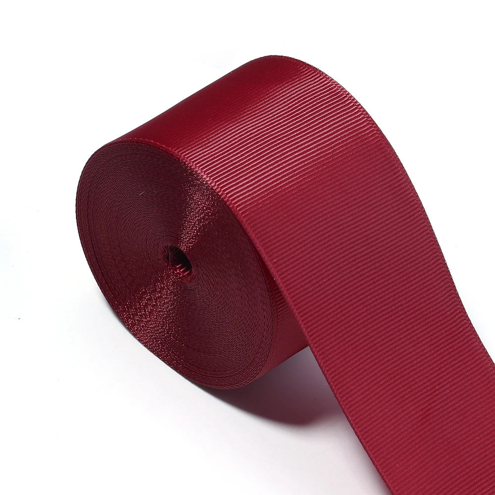 10Yards/Roll Grosgrain Ribbons Red Wine Red Color Ribbons For DIY New Year Christmas Party Handmade Bouquet Gift Packaging Decor