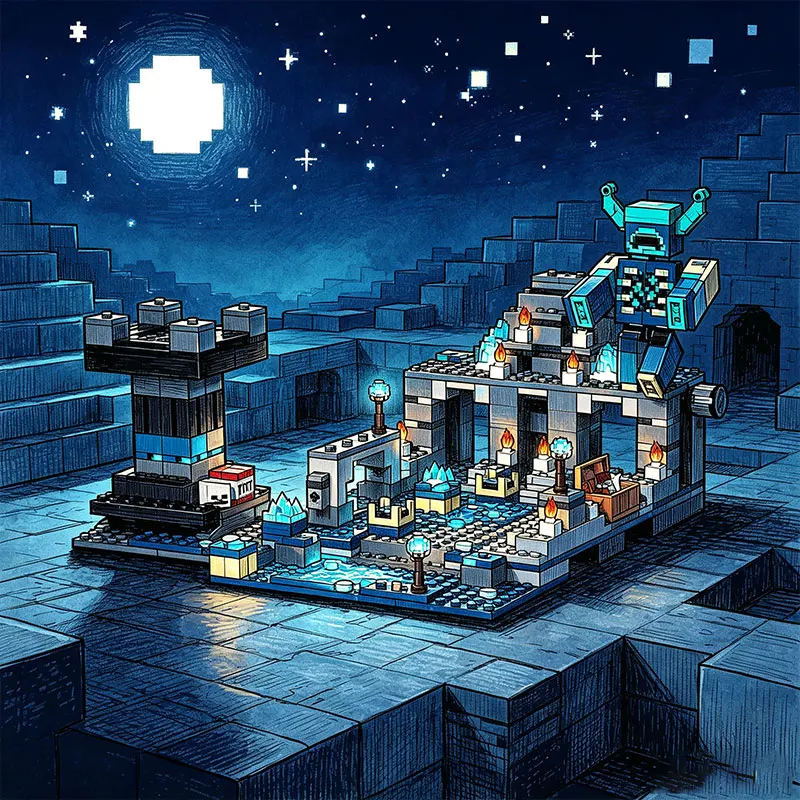 584pcs The Deep Dark Battle Building Blocks Toy Assembled Toys for Birthday Christmas Gifts