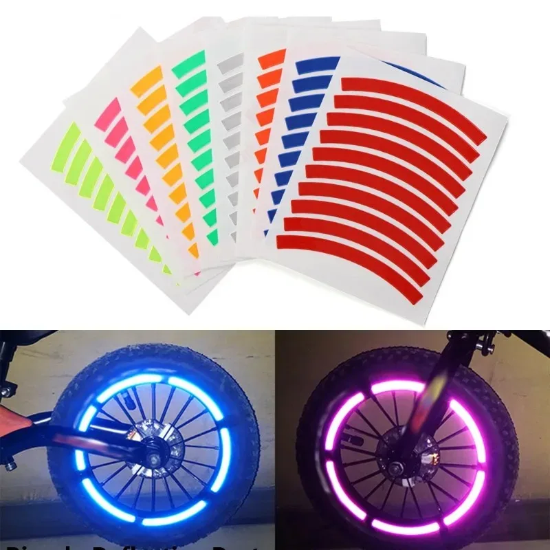 1set Sheet Reflective Tire Stickers for Bicycles Motorcycles Boost Night Visibility Safety Ideal Christmas Gift Idea