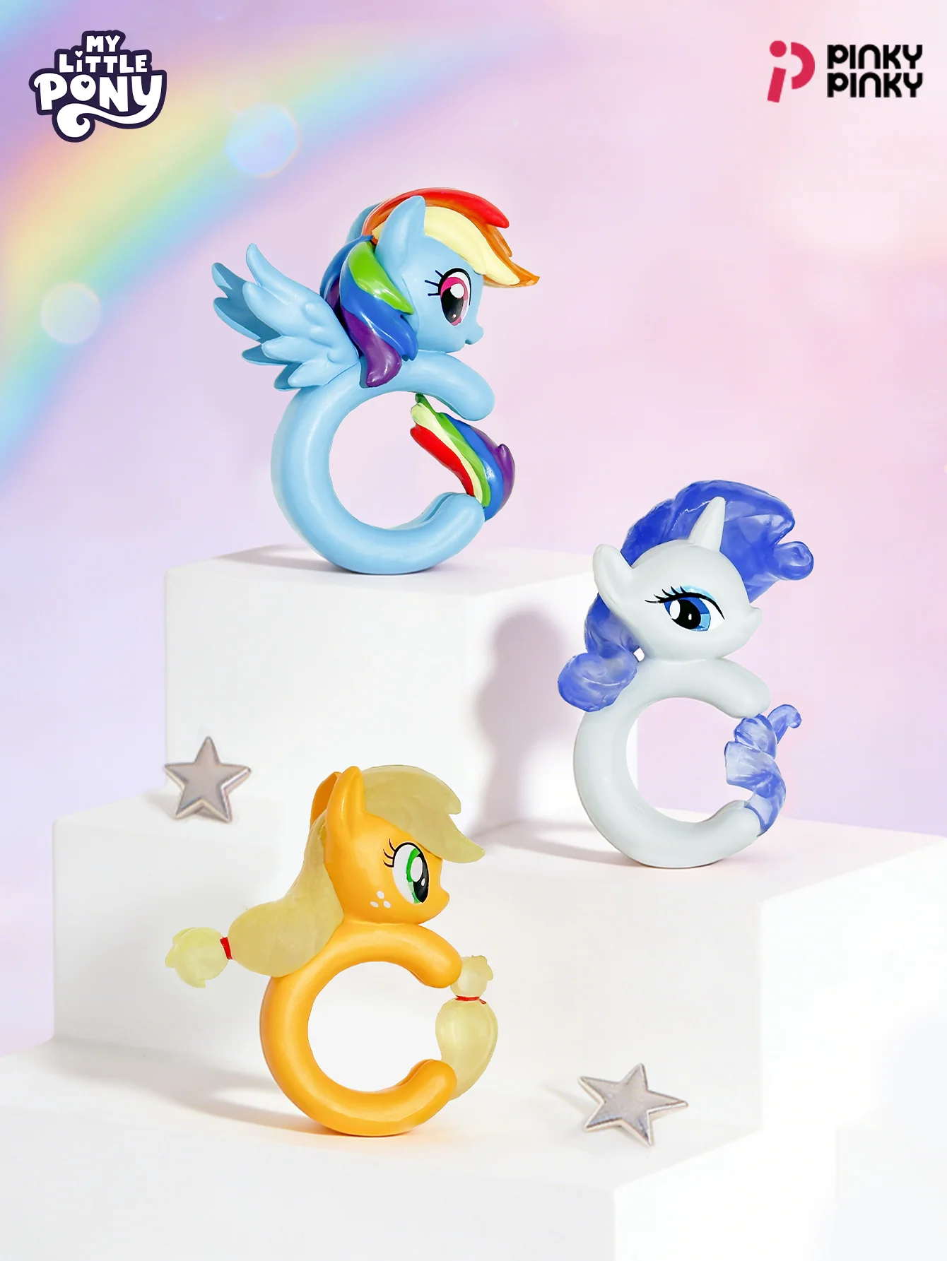 Pinky My Little Pony Girl's Ring Accessory Random 1pc Blind Box. Perfect for Birthday Gifts, Christmas & Halloween.