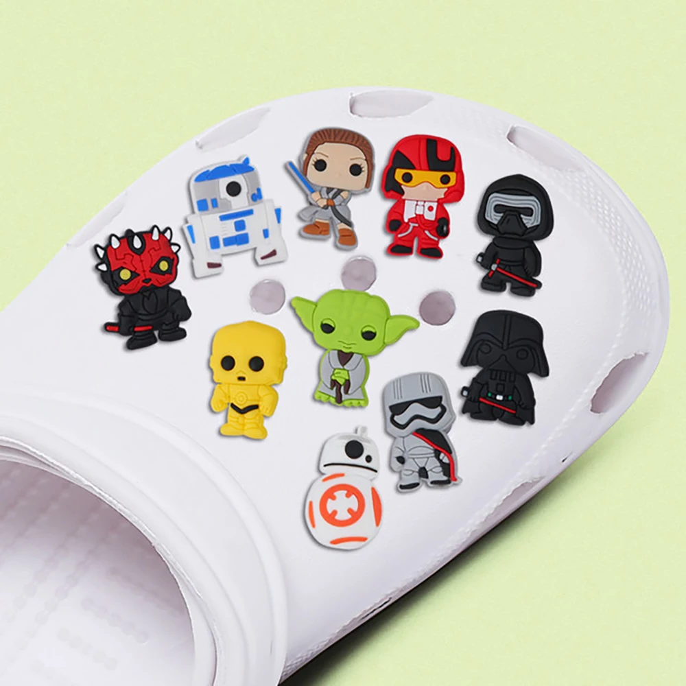 13-55Pcs Hot Toys Star Wars Shoe Charms For Slides Clog Sandals Shoes Decorations Accessories For Christmas Birthday Gifts