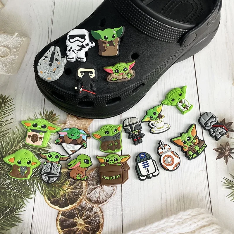 13-55Pcs Hot Toys Star Wars Shoe Charms For Slides Clog Sandals Shoes Decorations Accessories For Christmas Birthday Gifts