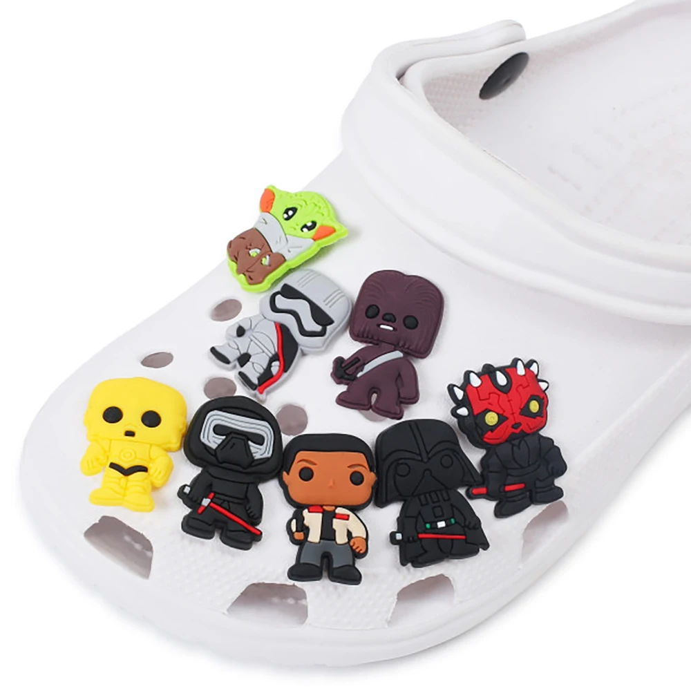 13-55Pcs Hot Toys Star Wars Shoe Charms For Slides Clog Sandals Shoes Decorations Accessories For Christmas Birthday Gifts