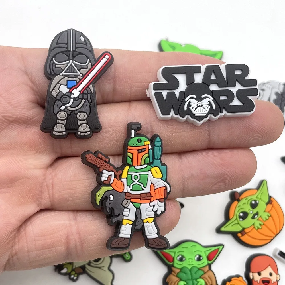 13-55Pcs Hot Toys Star Wars Shoe Charms For Slides Clog Sandals Shoes Decorations Accessories For Christmas Birthday Gifts