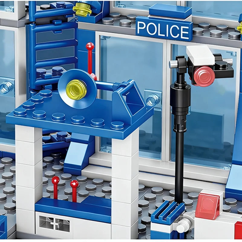 City Police Station Building Blocks Police Car Building Blocks Construction Building Blocks Children Toys Christmas Holiday Gift