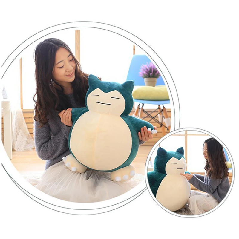 30cm/50cm Snorlax Doll Pokemon Cartoon Stuffed Plush Toy Anime Movie Pocket Monster Soft Animal Game Doll For Christmas Gift