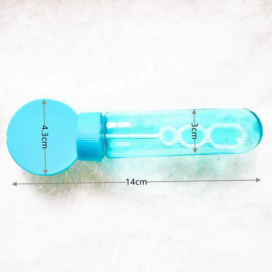 4/8/12Pcs 4.3x14cm Soap-free Liquid Bubble Tube Birthday Celebration Wedding Party Halloween Christmas Carnival Gift Decoration