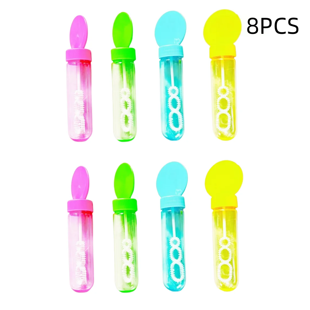 4/8/12Pcs 4.3x14cm Soap-free Liquid Bubble Tube Birthday Celebration Wedding Party Halloween Christmas Carnival Gift Decoration
