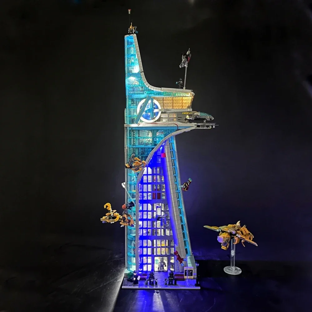 LED Light Compatible For 76269 Avengers Tower Building Blocks Lamp Remote Control (Not Include Building Blocks) Christmas Gift