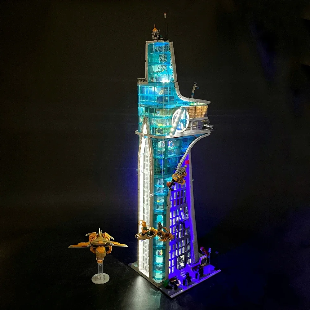 LED Light Compatible For 76269 Avengers Tower Building Blocks Lamp Remote Control (Not Include Building Blocks) Christmas Gift
