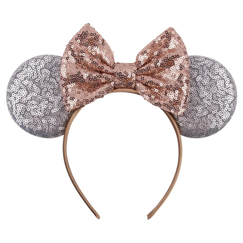 Baby holiday glitter hair accessory leopard print headband Mickey Halloween Christmas headband