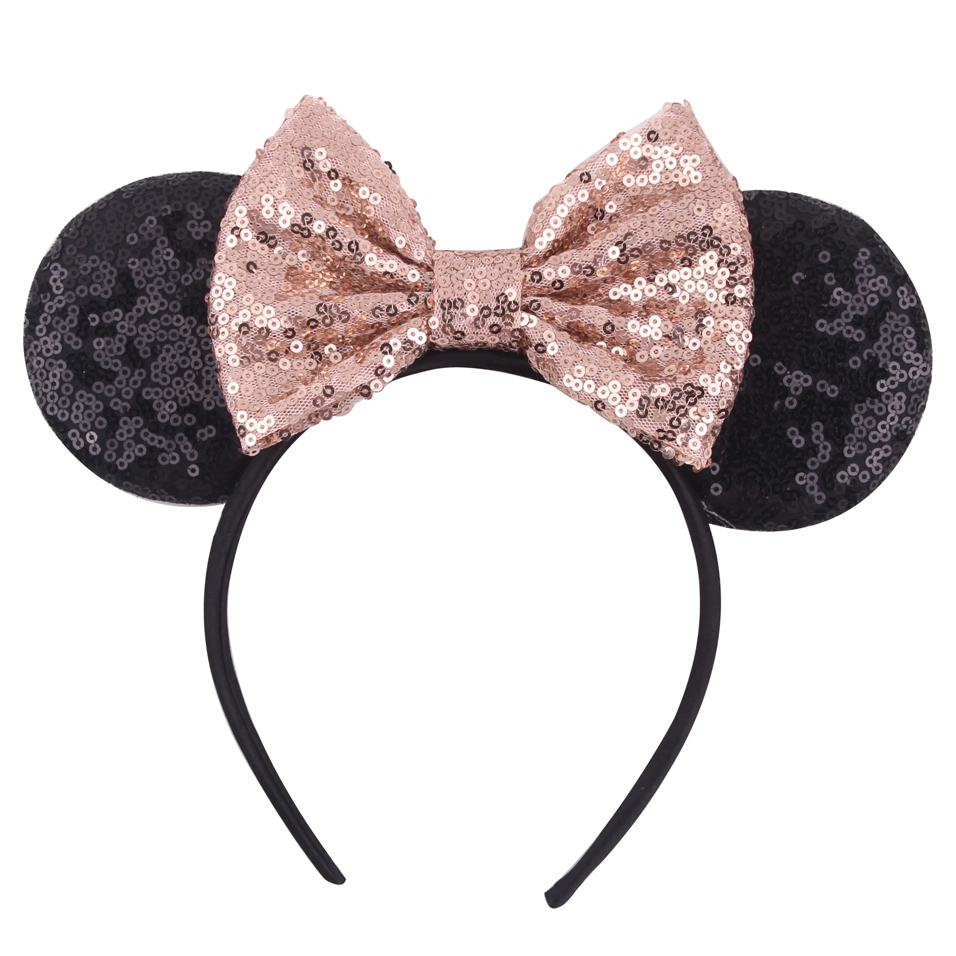 Baby holiday glitter hair accessory leopard print headband Mickey Halloween Christmas headband